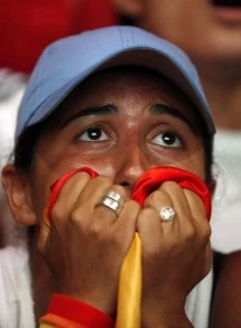 Spanish Fans Watch The 2010 FIFA World Cup Final