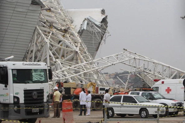 Crane Collapses At Itaquera World Cup Stadium In Brazil Crane Collapses At Itaquera World Cup Stadium In Brazil