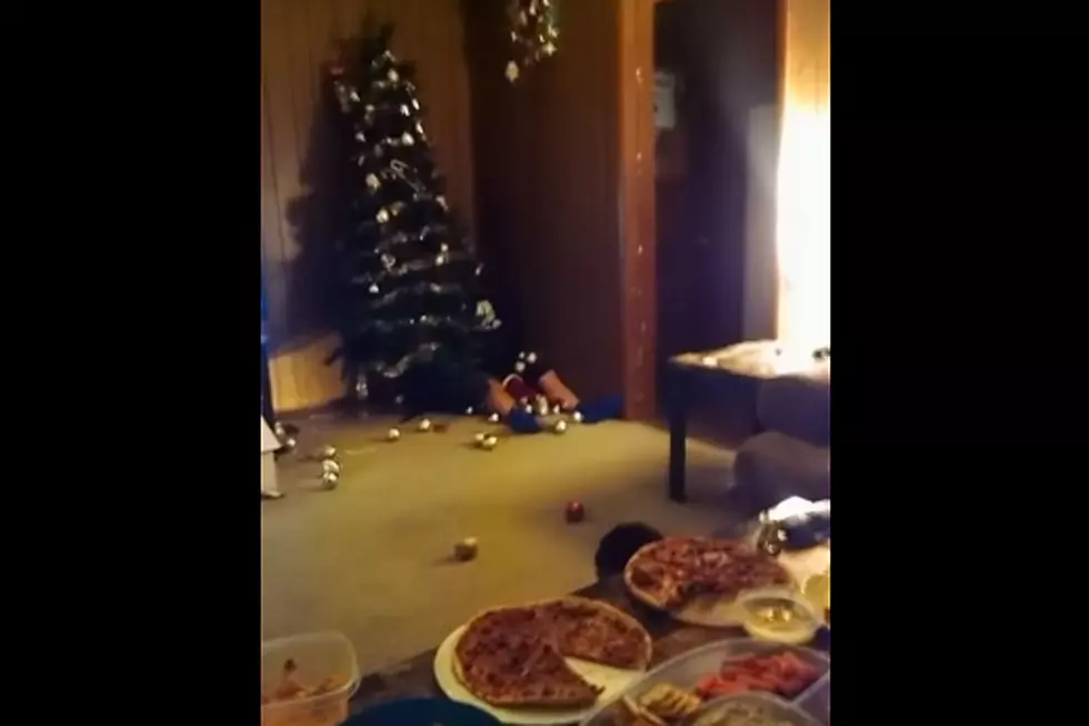 Enraged Penn State Fan Attacks Christmas Tree During Rose Bowl Loss